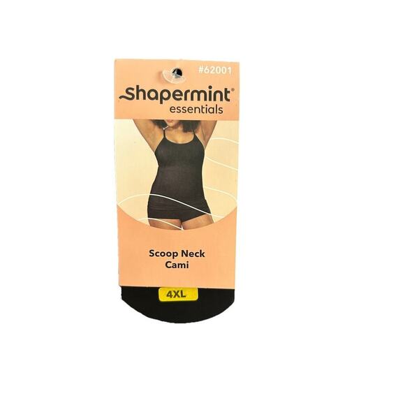 Shapermint Essentials All Day Every Day Scoop Neck Cami 4XL Black NEW 62001 - Picture 2 of 10